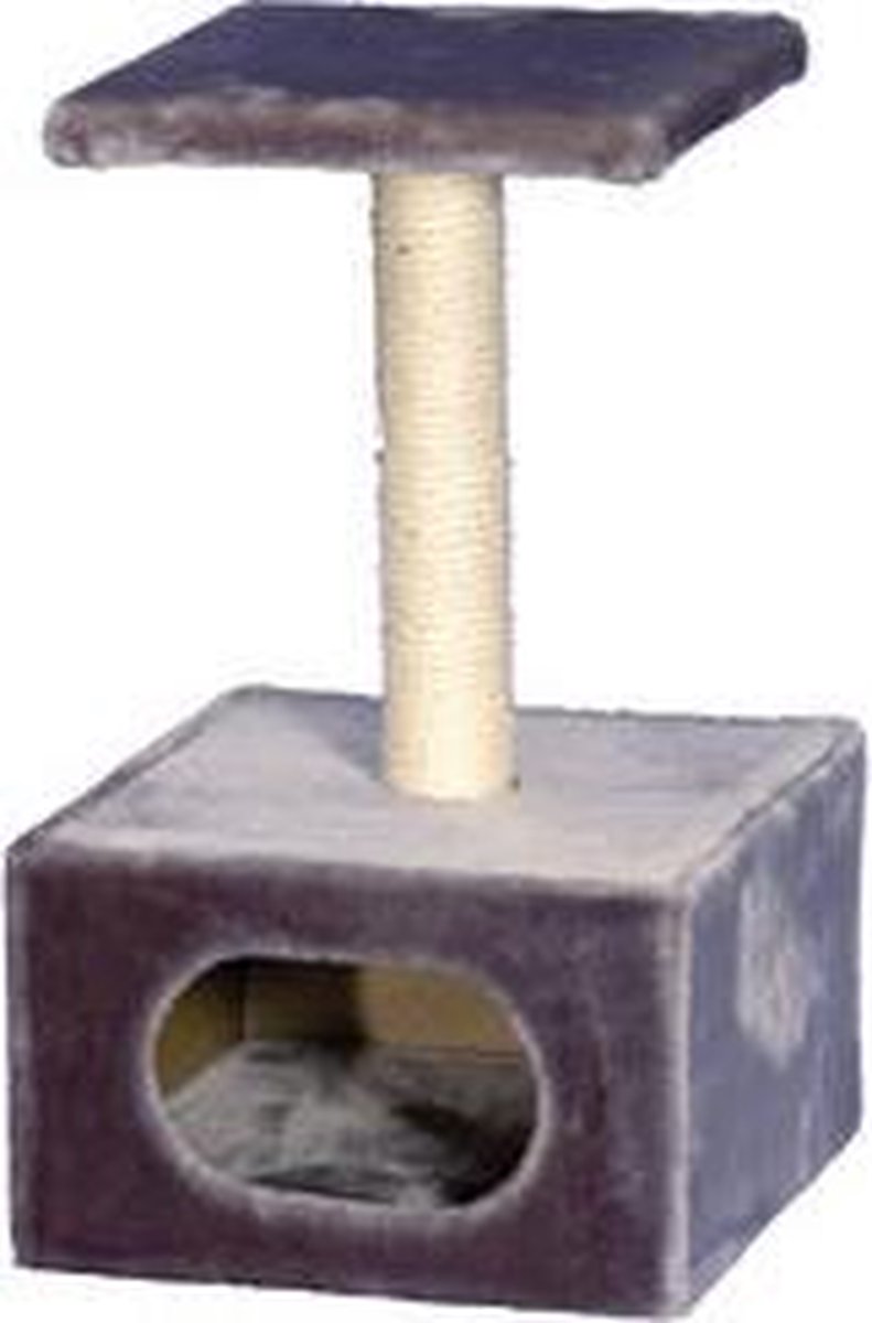 Nobby krabmeubel classic 3 pluche en sisal grijs 33 x 33 x 56 cm - 1 ST