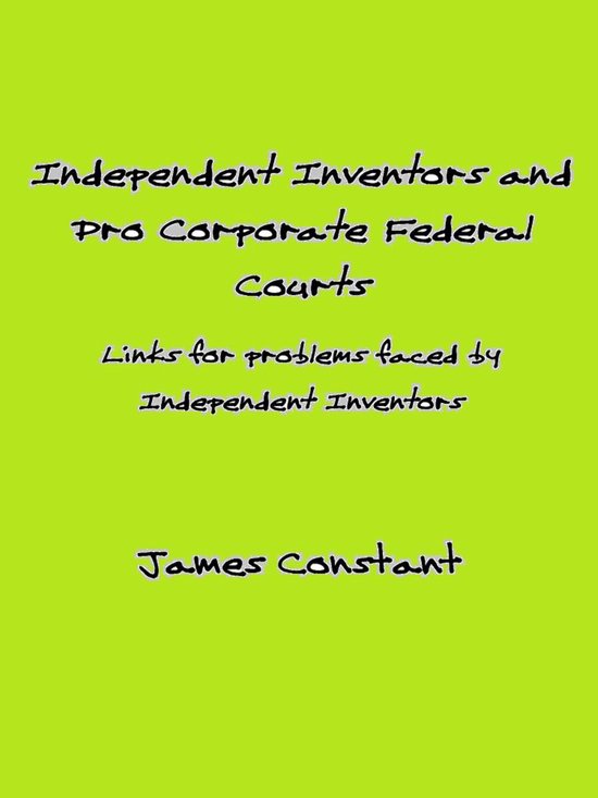 Patent Reform 7 - Indipendent Inventors and Pro Corporate Fe ... - cover