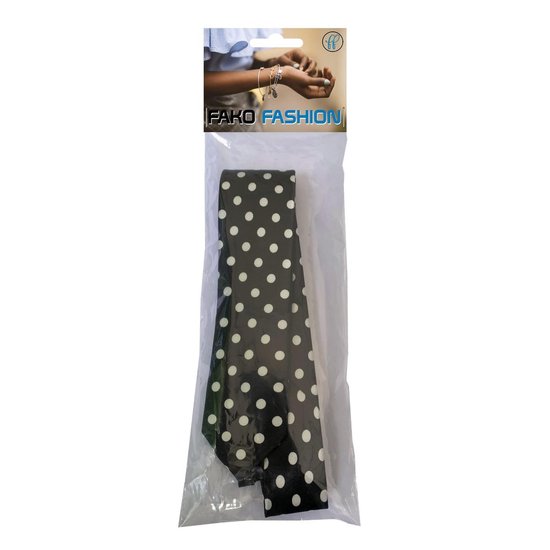 Fako Fashion® - Cravate Skinny - Imprimé - 145cm - Points Noir / Blanc |  bol.com