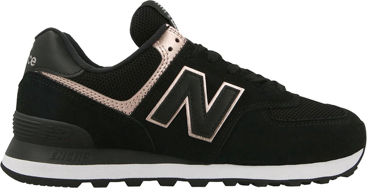 New Balance 574 Sneakers Maat 37.5 Vrouwen zwart/roze/goud