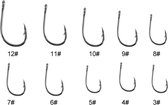 Qatrixx Vishaken - met Oog - 100 stuks - 10 Maten - Assortiment 3# tm 12#