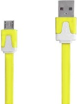 Micro USB Kabel Datacable 2 meter Universeel Geel Yellow
