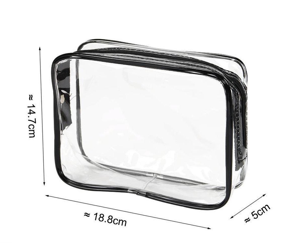 zeil draadloos Purper Veex Doorzichtige Toilettas - Transparante Make Up tas - Handbagage Travel  Bag - Reis... | bol.com
