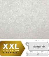 Uni kleuren behang EDEM 9009-20 vliesbehang gestempeld met abstract patroon glimmend wit 10,65 m2