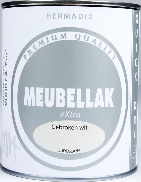 Hermadix Meubellak eXtra - Dekkend - Zijdeglans Gebroken wit