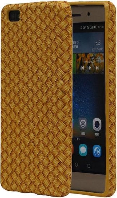 Goud Geweven TPU Cover Case voor Huawei P8 Lite Hoesje | bol.com