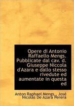 Opere Di Antonio Raffaello Mengs. Pubblicate Dal Cav. D. Giuseppe Niccola D'Azara E Dallo Stesso Riv