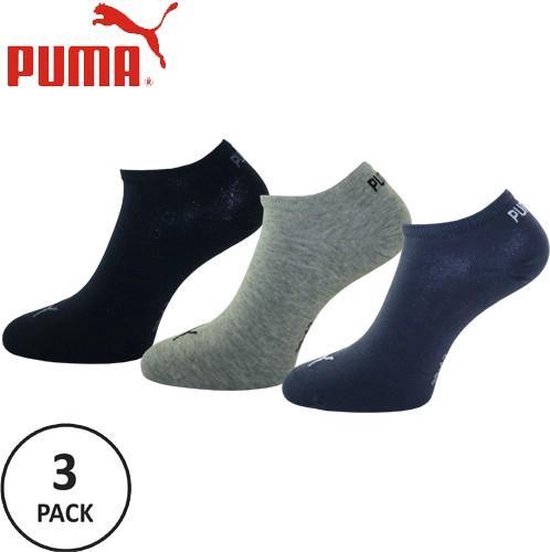 Puma Invisible socks for all - Zwart / Grijs / Blauw - Maat 35 - 38