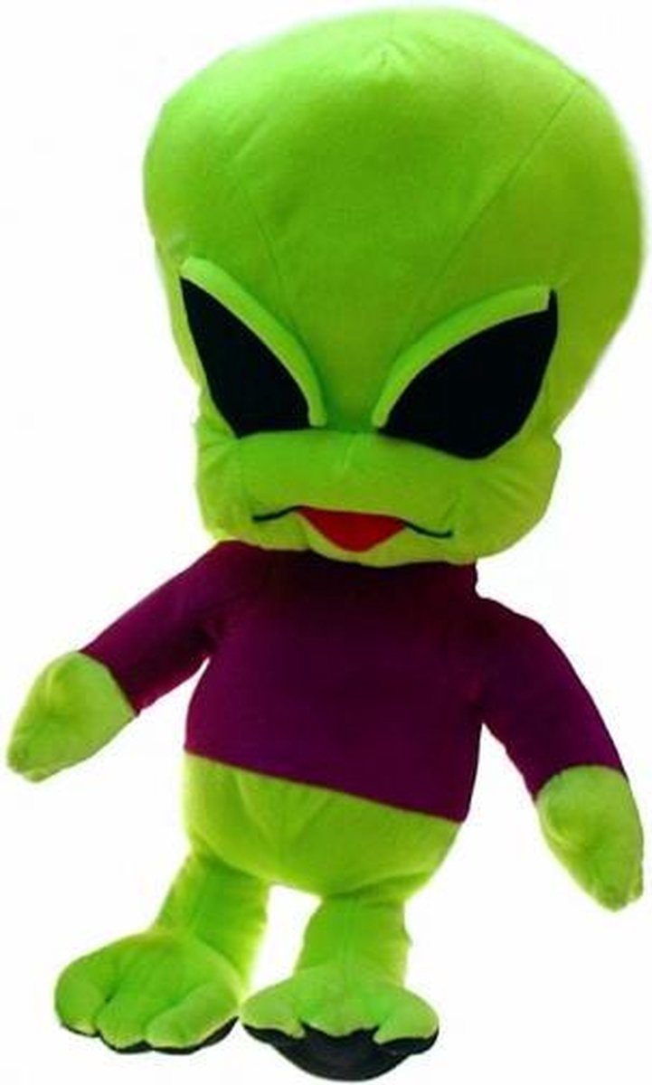 Pluche alien knuffel met paarse trui 40 cm | bol.com