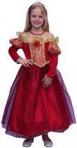 Rode prinsessen jurk voor meisjes 140