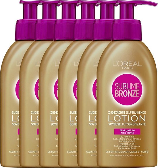 L’Oréal Paris Sublime Bronze Zelfbruinende Lotion 6 x 150 ml Gezicht en Lichaam