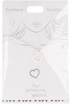 Ketting Hartje, silver plated