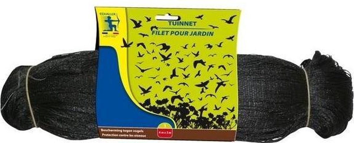 STREND PRO Vogelnet 2x5 Meter – Fijnmazig 18x18 Mm, Duurzaam PE-net Tegen Vogels Voor Fruit, Bessen En Moestuin