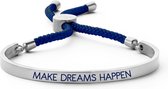 Key Moments 8KM BC0026 Bracelet Ouvert 5mm Make Dreams Happen - bleu foncé