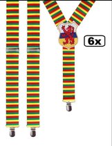 6x Bretels 35 mm breed rood/geel/groen met wapen Limburg