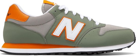 New Balance GM500 Sneakers - Maat 45.5 - Unisex -  olijfgroen/grijs/wit/oranje | bol.com