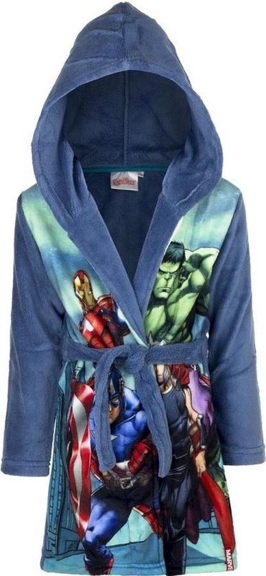 Contract Tienerjaren Verplaatsing Avengers badjas blauw voor jongens 128 (8 jaar) | bol.com