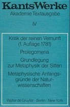 Kritik Der Reinen Vernunft (1. Aufl. 1781) Prolegomena