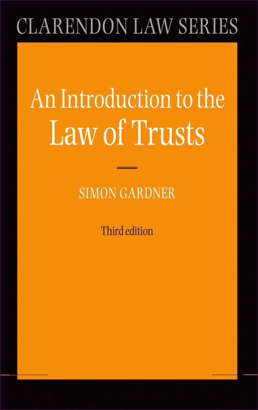 Clarendon Law Series - An Introduction to the Law of Trusts - cover