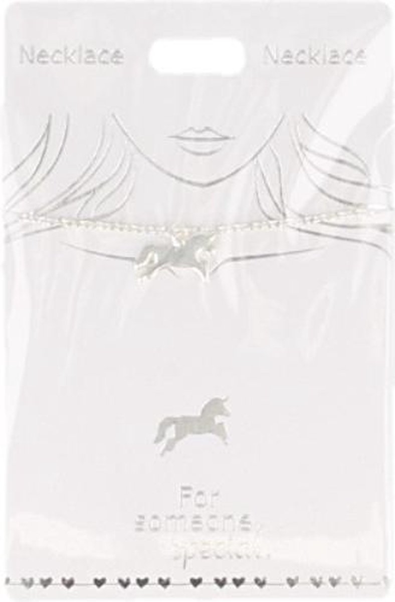 Ketting Eenhoorn, silver plated