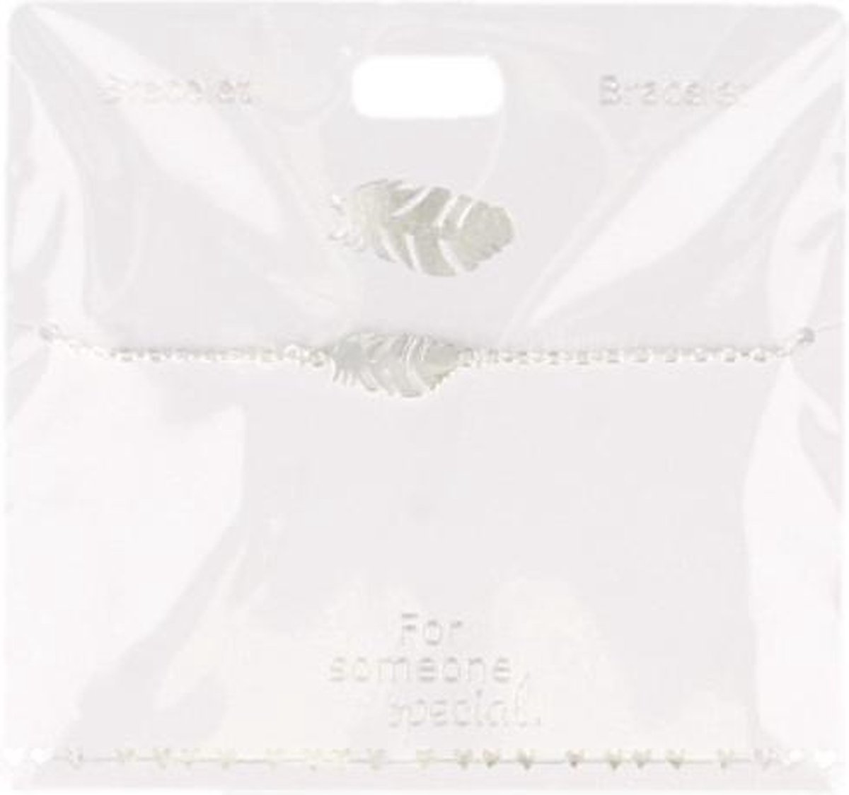 Armband Veertje, silver plated