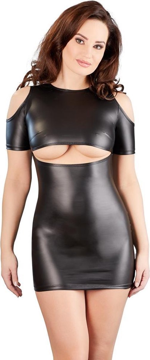 Goedkoopste Wetlook Underboob Mini Jurk