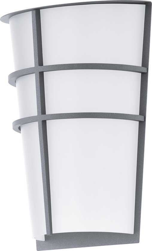 EGLO Breganzo - Buitenverlichting - Wandlamp - 2 Lichts - LED - Zilver - Wit