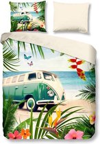 Snoozing Freeway - Flanel - Dekbedovertrek - Tweepersoons - 200x200/220 cm + 2 kussenslopen 60x70 cm - Multi kleur