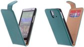 Classic Groen HTC One E8 PU Leder Flip Case Hoesje