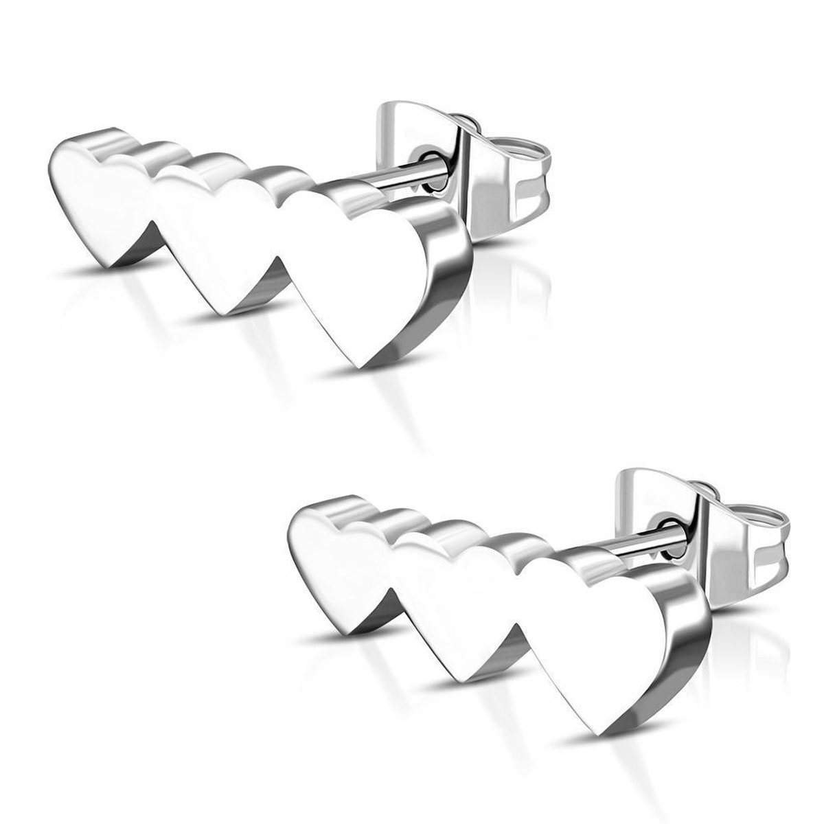 Amanto Oorbellen Bektas - 316L Staal - Hart - 4 x 11mm