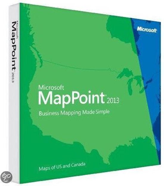 Microsoft MapPoint 2013 - Win32 / Engels / Noord-Amerika & Euro Only DVD /  European Maps 