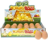 Balles rebondissantes rebondissantes Egg - balle rebondissante en forme d'oeuf - 24 pièces dans une jolie boîte de présentation