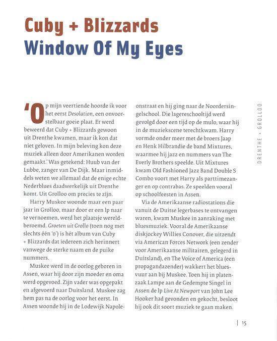 Boek 'Cuby + Blizzards Window Of My Eyes'. Met tekst.