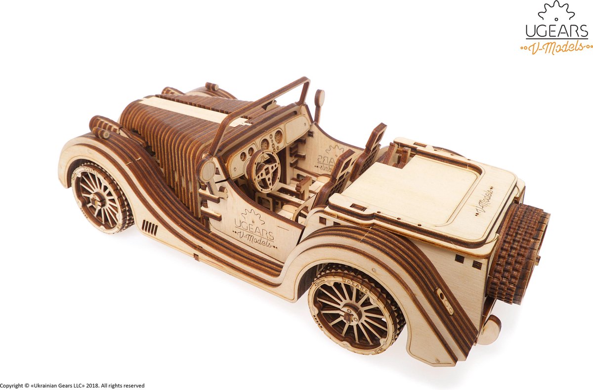 UGEARS Houten 3D Model - Roadster VM-01 — afbeelding 11