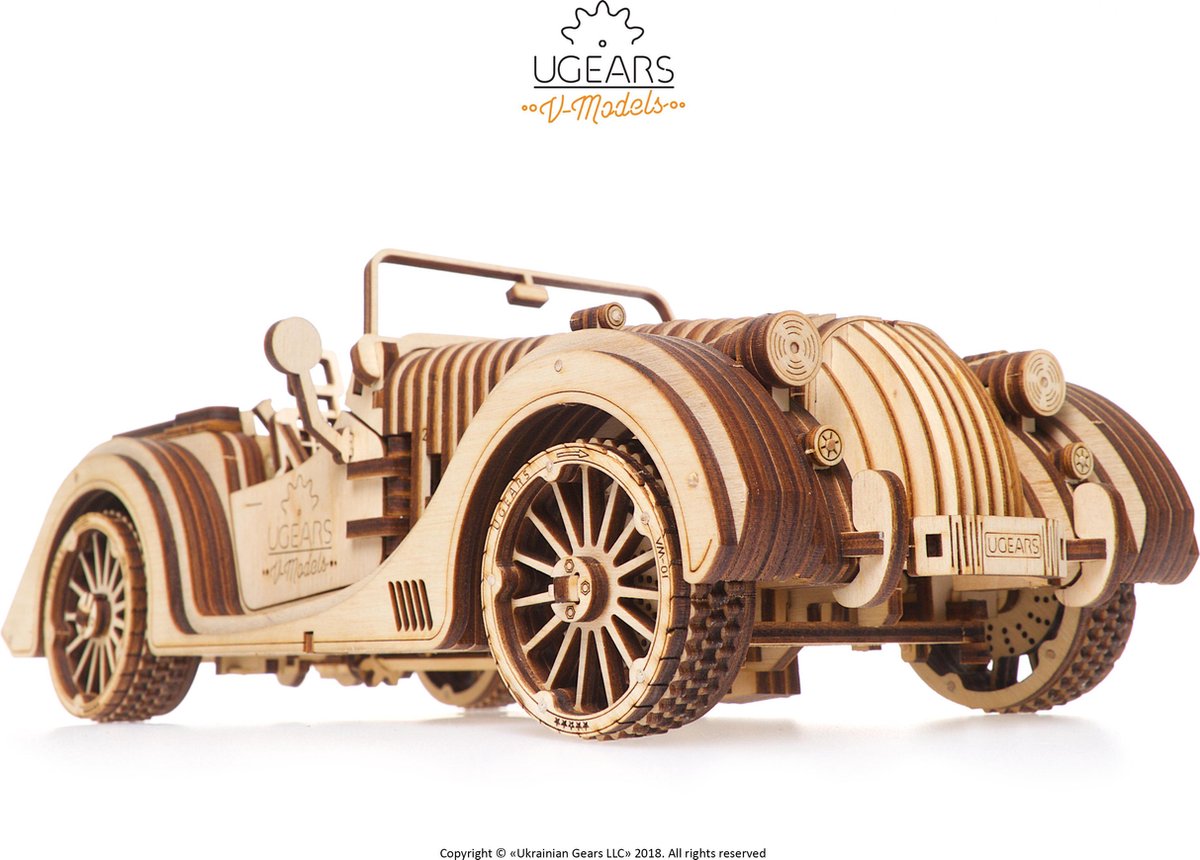 UGEARS Houten 3D Model - Roadster VM-01 — afbeelding 15