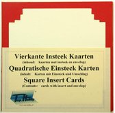 Kartel Insteekkaarten Set - Vierkant 13,5 x 13,5cm - Rood - 36 Kaarten en 36 enveloppen - Maak wenskaarten voor elke gelegenheid