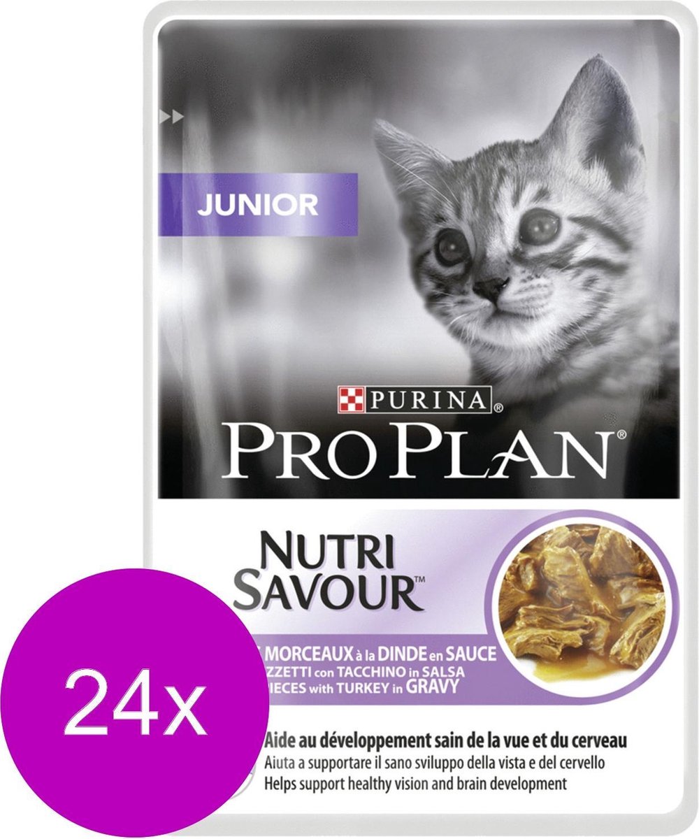 Pro Plan Pro Plan Cat Pouch Junior - Kattenvoer - 24 x Kalkoen 85 g