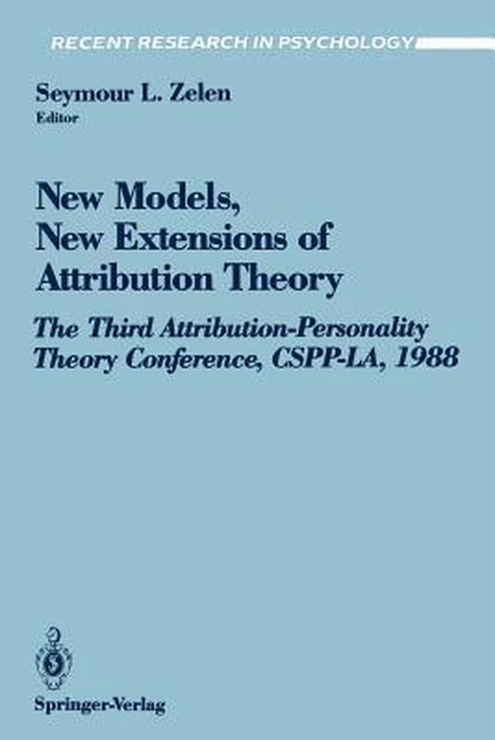 New Models, New Extensions of Attribution Theory - cover