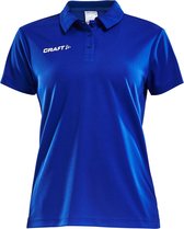 Craft Progress Polo Pique dames  Sportpolo - Maat L  - Vrouwen - blauw/wit