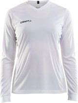 Craft Squad Jersey Solid LS Shirt dames  Sportshirt - Maat M  - Vrouwen - wit