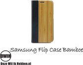 Houten flip case, Samsung Galaxy S20  Bamboe