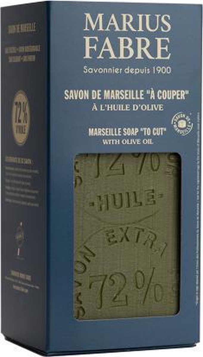 Marius Fabre - Nature - Bloc de savon de Marseille Extra Pur 1kg avec fil à  couper | bol.com