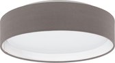 EGLO Pasteri - Plafonniere - LED - Ø320mm. - Wit - Antraciet Bruin