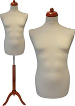 Beige heren paspop met donker bruine driepoot