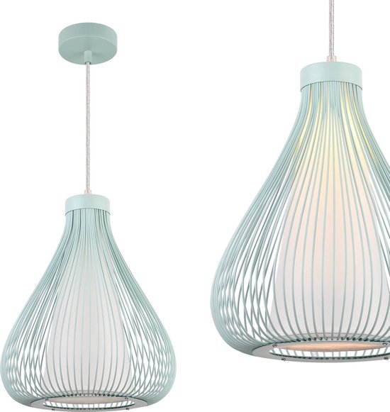 lux.pro]® Decoratieve design hanglamp Miami - lichtblauw | bol.com