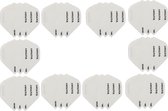 10 ensembles (30 pièces) Super Strong White Poly XS100 - vols - dartflights