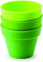 FusionBrands PetitPot Serveerschaaltjes - Siliconen - Groen - Set van 3 stuks