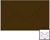 Benza Wenskaart Enveloppen - Langwerpig 16,2 x 11,4 cm = C6 - Bruin - 50 stuks