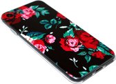 Roze rozen hoesje siliconen Geschikt voor iPhone 8 Plus/ 7 Plus