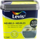Levis Opfrisverf - Meubels Verf - Satin - Black Touch - 0.75L
